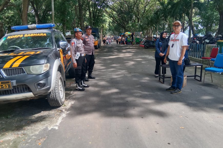 Libur Tahun Baru 2026, Polsek Saradan Polres Madiun Pertebal Patroli di Wisata Waduk Bening