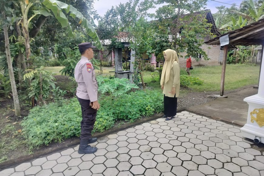 Dukung Ketahanan Pangan, Bhabinkamtibmas Polsek Balerejo Sambangi Warga Desa Banaran